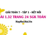Bài 1.32 SGK Toán 7 tập 1 Kết nối tri thức